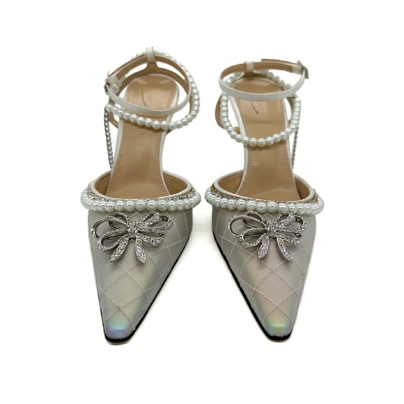 MACH & MACH faux pearl-embellished 100mm heel pumps - Picture 7 of 7